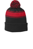 Value Striped Pom Pom Beanie