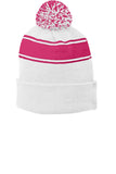 Value Striped Pom Pom Beanie