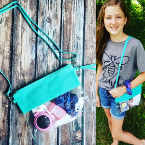Clear Zip Pouch Wristlet