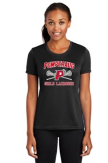 Pomperaug Girls Lacrosse Ladies Performance Tee